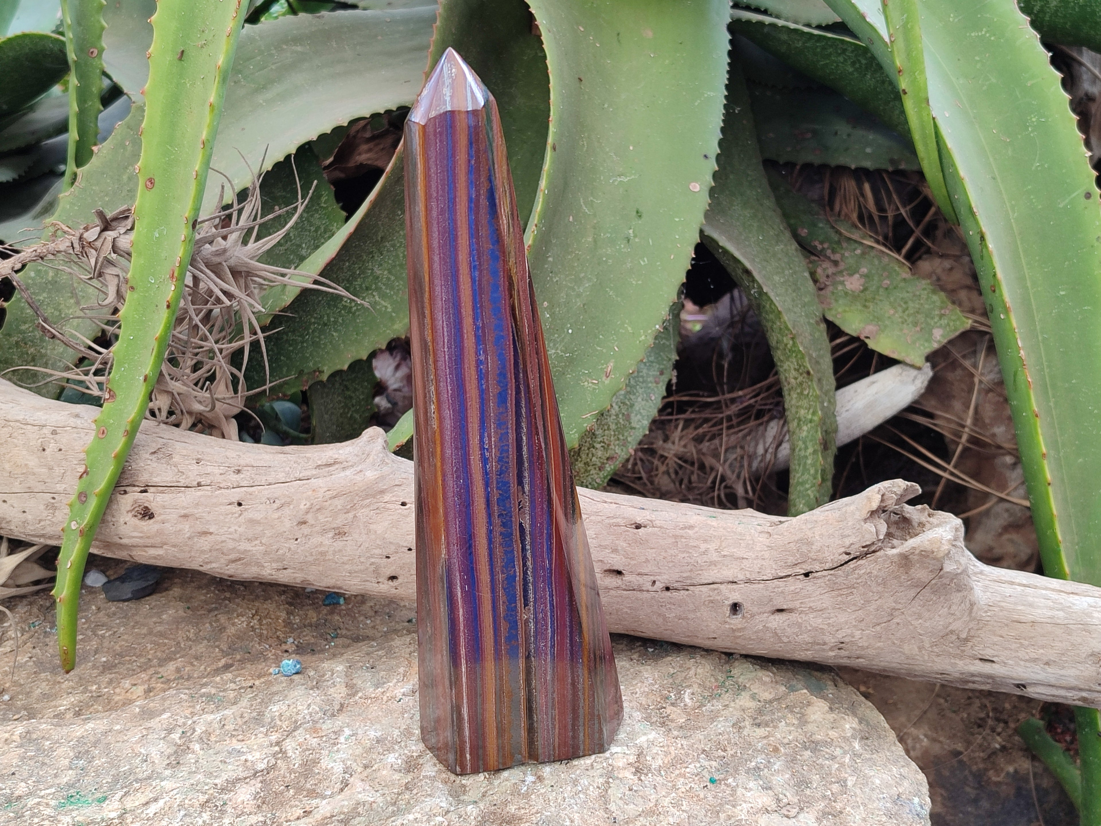 Polished Banded Tiger Iron Tower x 1 From Northern Cape, South Africa - Toprock Gemstones and Minerals 