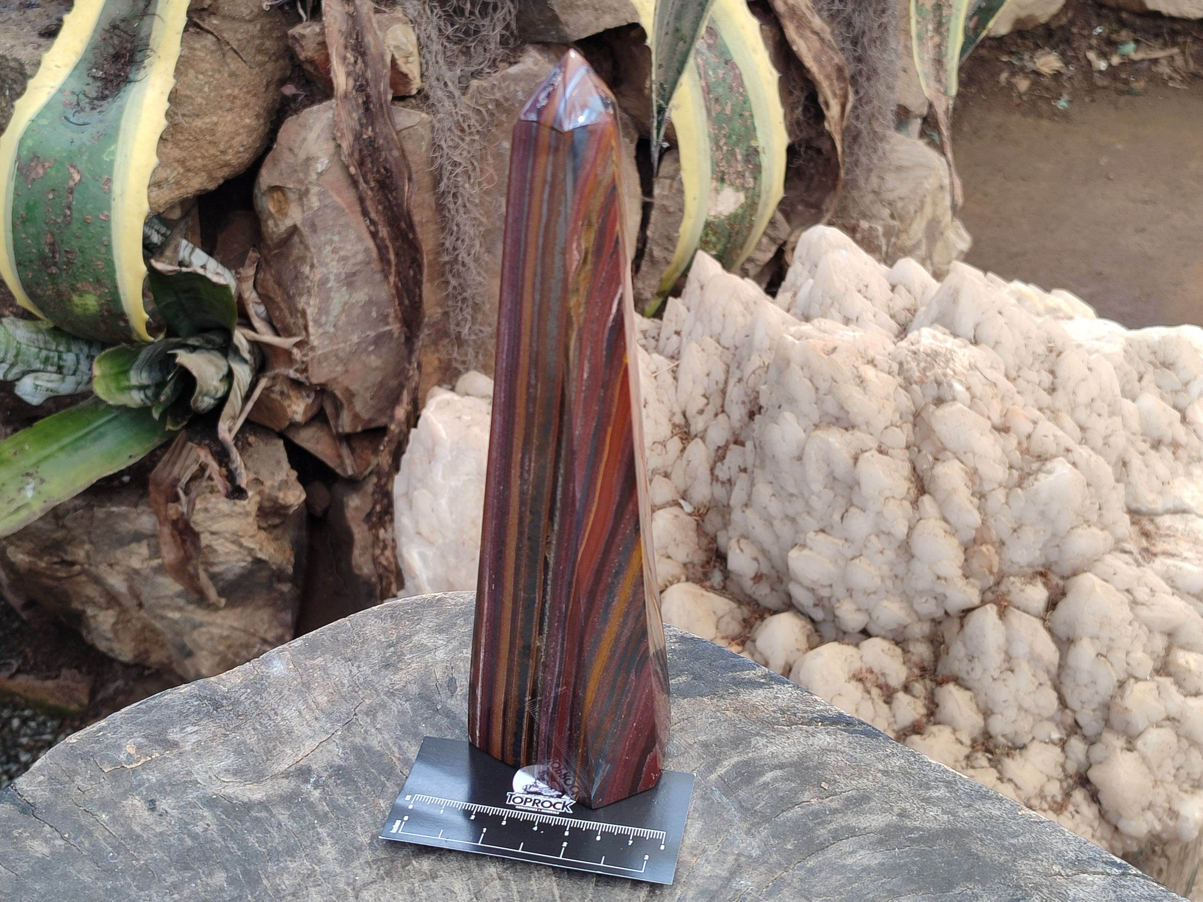 Polished Banded Tiger Iron Tower x 1 From Northern Cape, South Africa - Toprock Gemstones and Minerals 