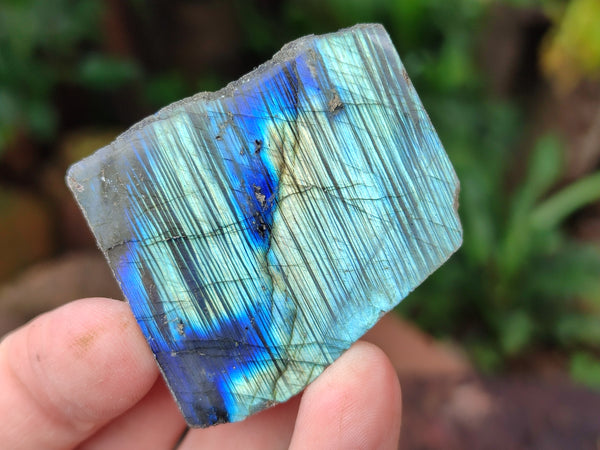 Polished On One Side Labradorite Slabs x 35 From Tulear, Madagascar