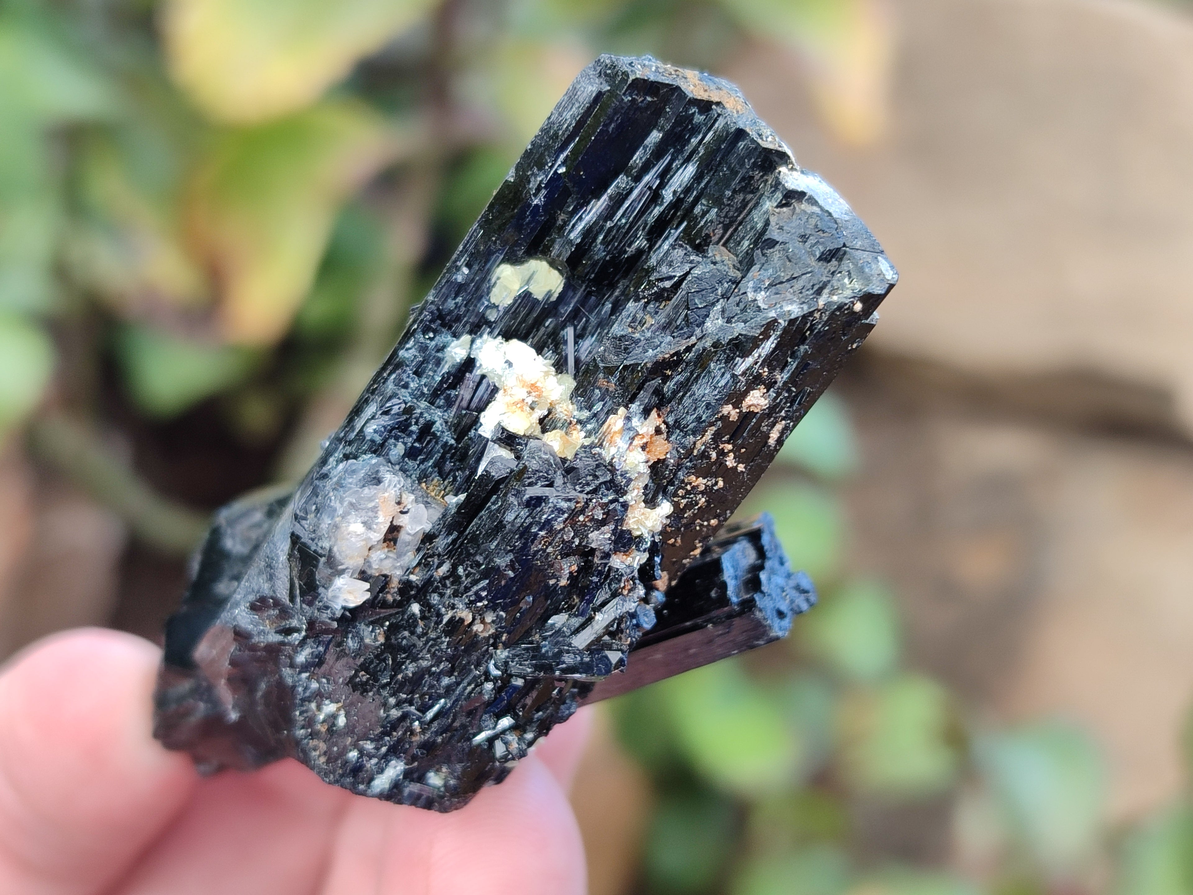 Natural Schorl Black Tourmaline Specimens x 12 From Erongo, Namibia - Toprock Gemstones and Minerals 