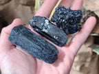 Natural Schorl Black Tourmaline Specimens x 12 From Erongo, Namibia - Toprock Gemstones and Minerals 