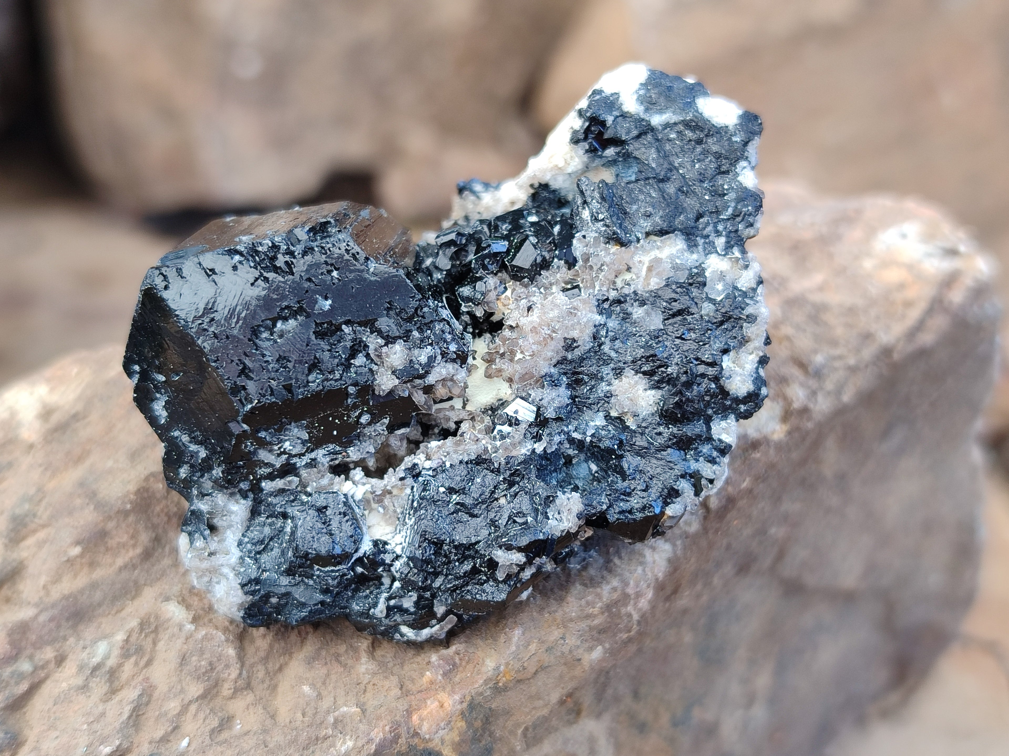 Natural Schorl Black Tourmaline Specimens x 12 From Erongo, Namibia - Toprock Gemstones and Minerals 