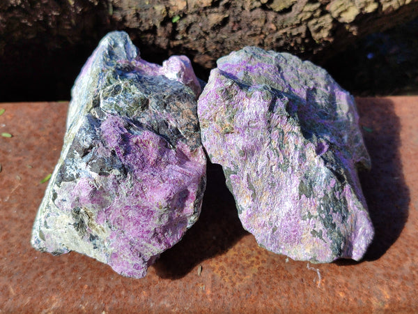 Natural Stichtite Cobbed Specimens x 12 From Barberton, South Africa - Toprock Gemstones and Minerals 