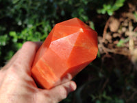 Polished Deep Orange Twist Calcite Tower x 1 From Maevantanana, Madagascar