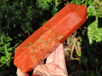 Polished Deep Orange Twist Calcite Tower x 1 From Maevantanana, Madagascar