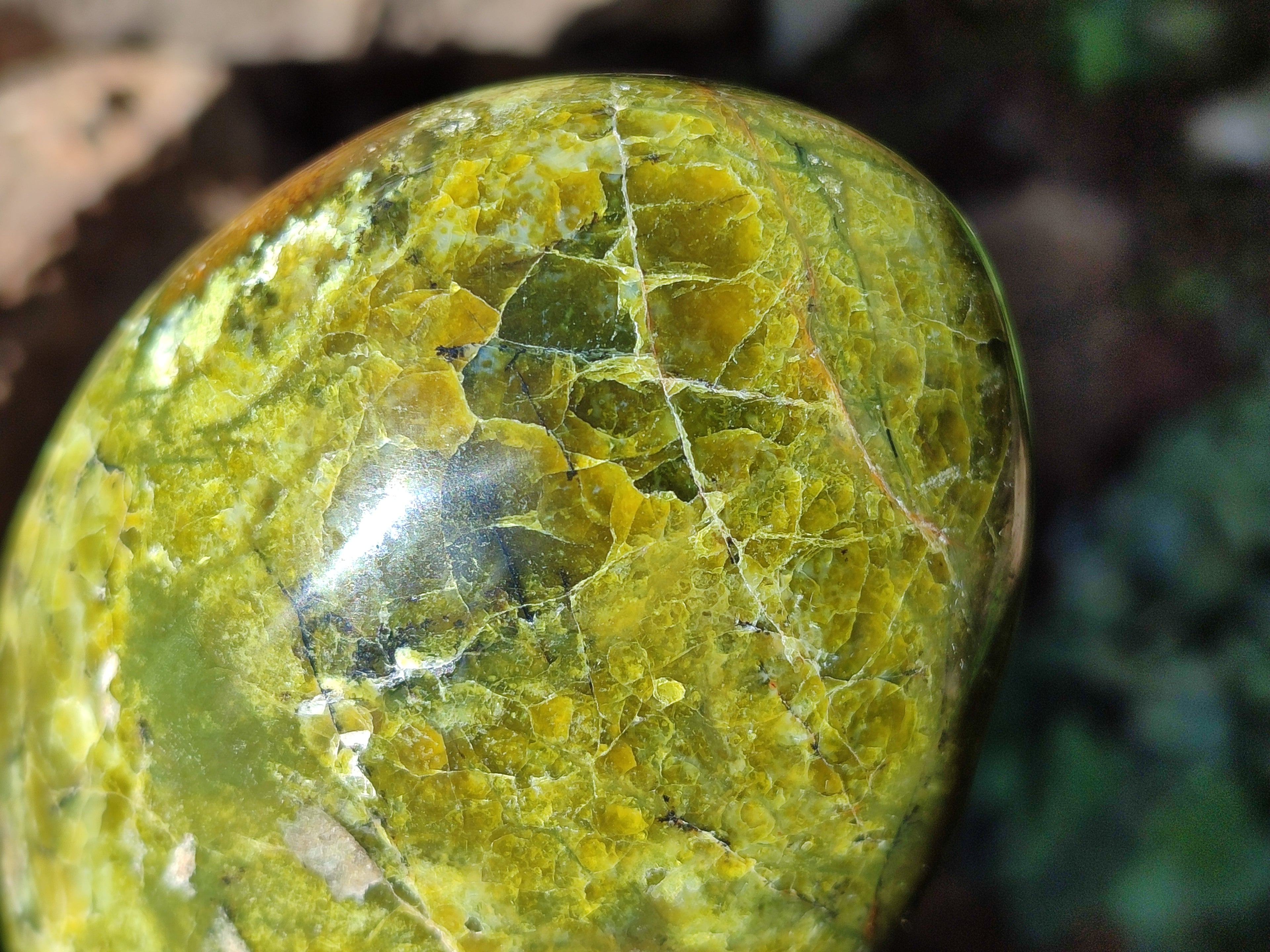 Polished Green Opal Standing Free Forms x 3 From Betroka, Madagascar - Toprock Gemstones and Minerals 