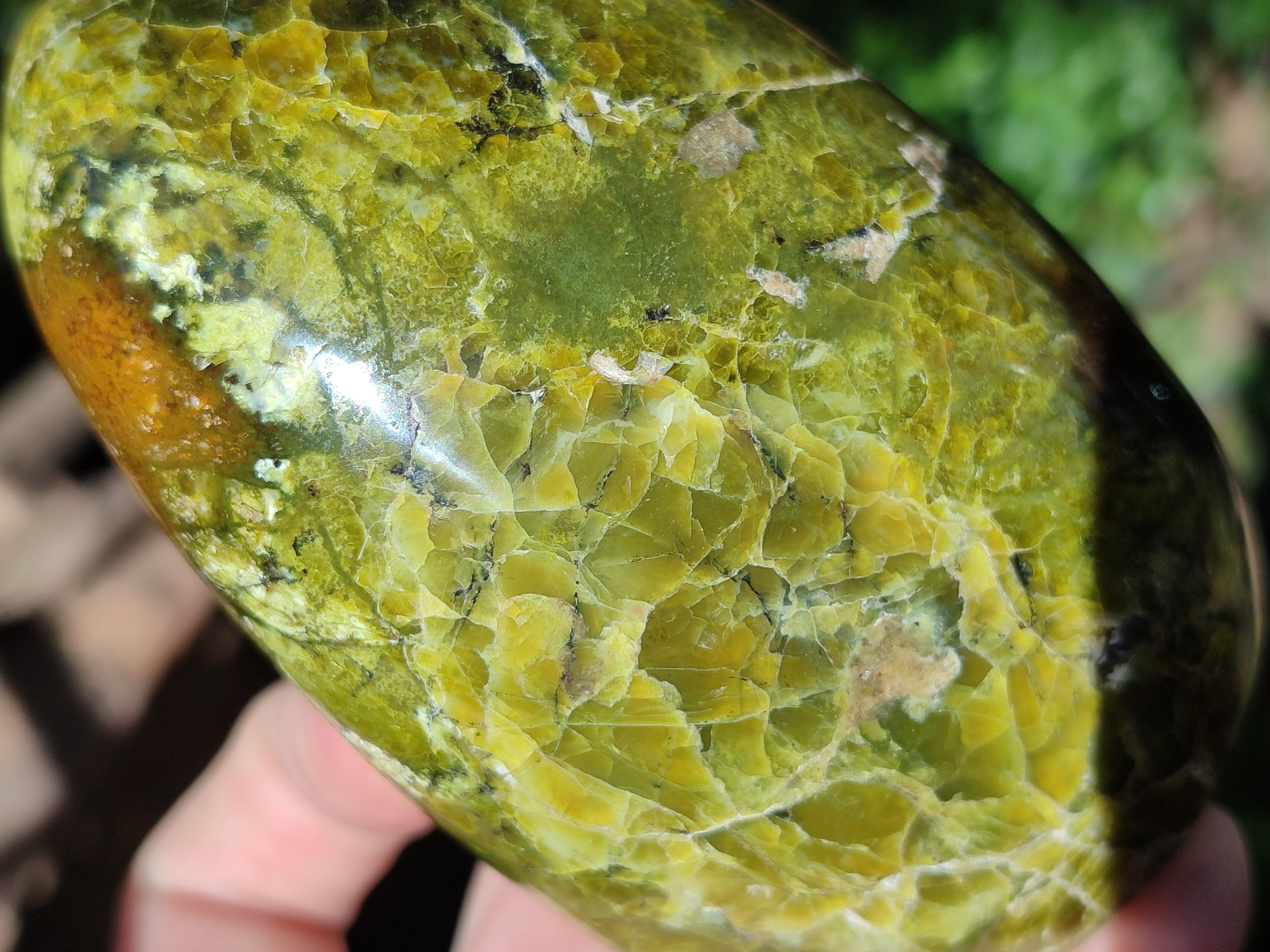 Polished Green Opal Standing Free Forms x 3 From Betroka, Madagascar - Toprock Gemstones and Minerals 