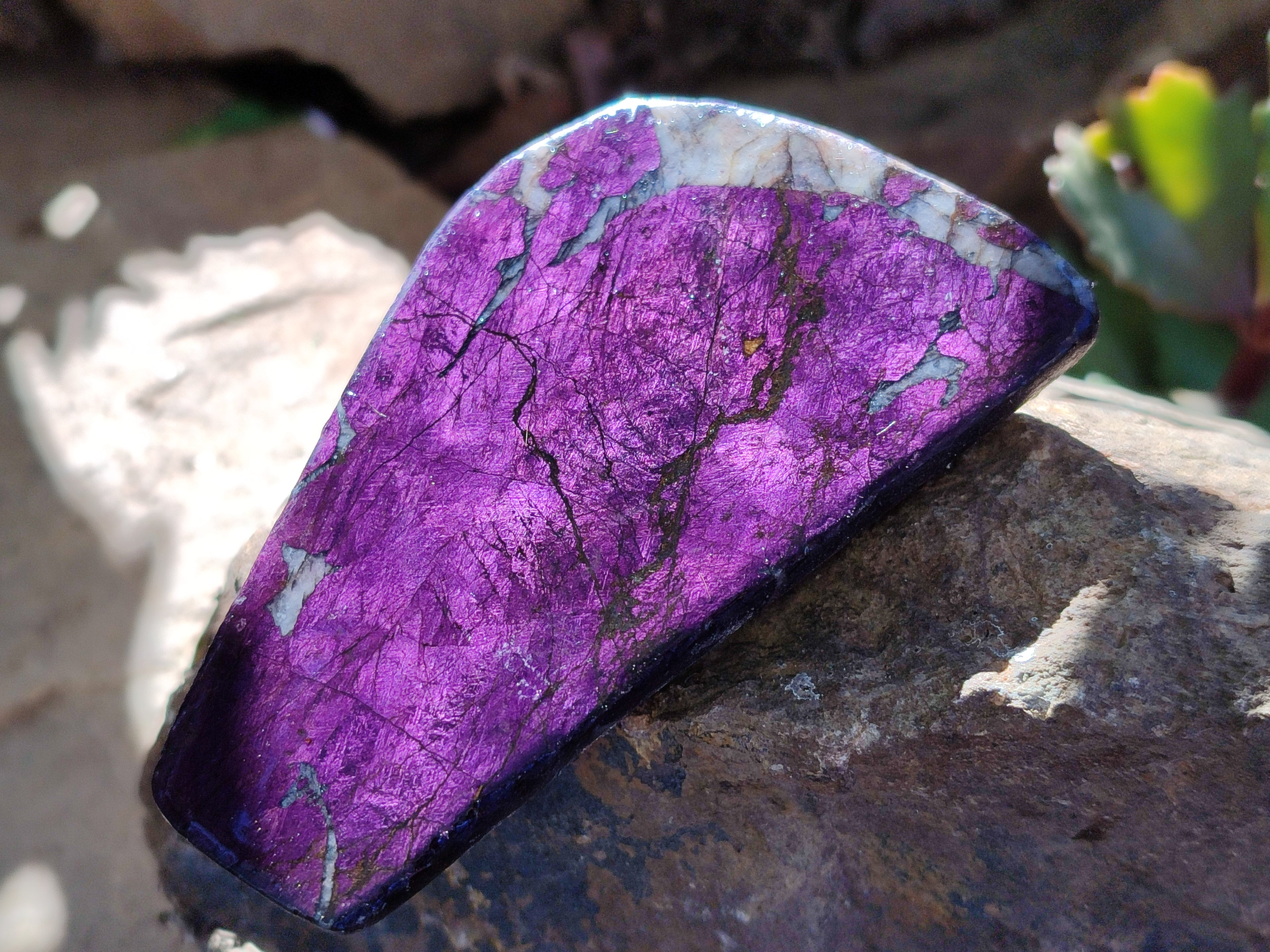 Polished On One Side Purpurite Slabs x 6 From Namibia - Toprock Gemstones and Minerals 