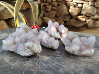 Natural Amethyst Spirit Quartz Clusters x 4 From Boekenhouthoek, South Africa