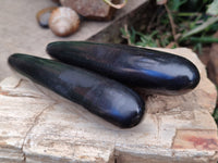 Polished Black Basalt Massage Wands x 12 From Madagascar