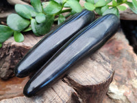 Polished Black Basalt Massage Wands x 12 From Madagascar