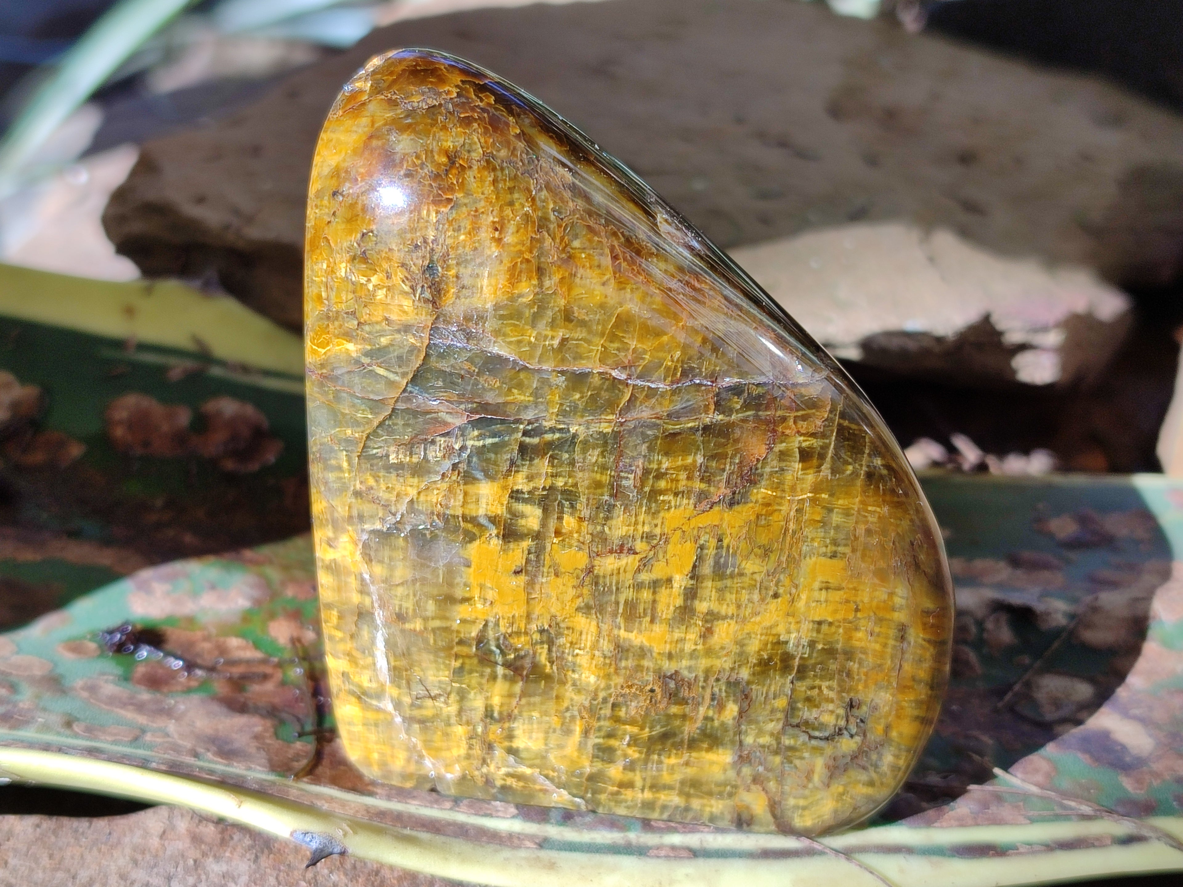 Polished Neolite Standing Free Forms x 6 From Prieska, South Africa - Toprock Gemstones and Minerals 