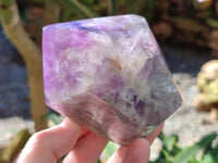 Polished Chevron Amethyst Crystals x 2 from Ankazobe, Madagascar