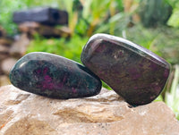 Polished Ruby Corundum In Chrome Verdite Free Forms x 12 From Zimbabwe - Toprock Gemstones and Minerals 