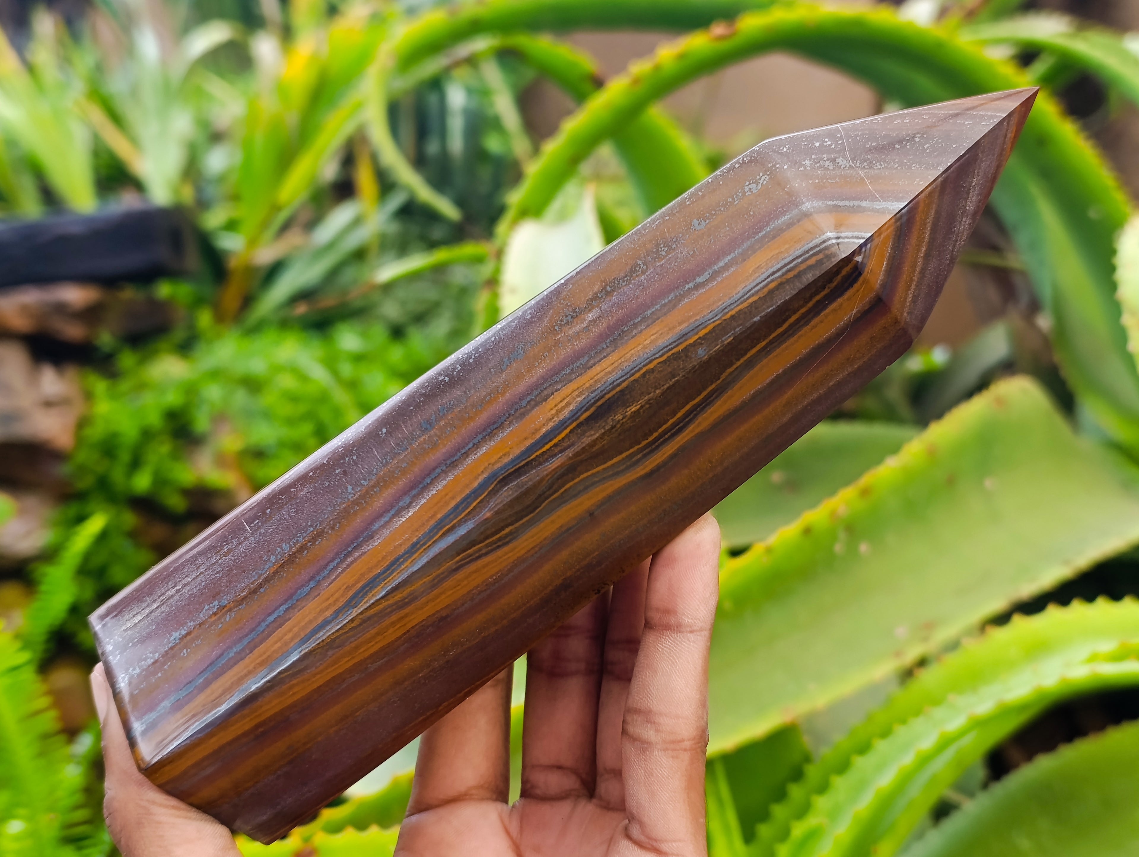 Polished Banded Tiger Iron Tower x 1 From Northern Cape, South Africa - Toprock Gemstones and Minerals 