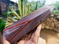 Polished Banded Tiger Iron Tower x 1 From Northern Cape, South Africa