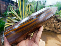 Polished Banded Tiger Iron Tower x 1 From Northern Cape, South Africa