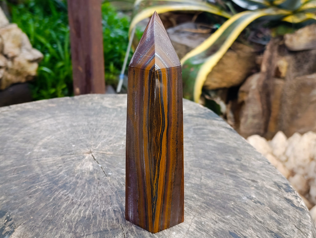Polished Banded Tiger Iron Tower x 1 From Northern Cape, South Africa - Toprock Gemstones and Minerals 