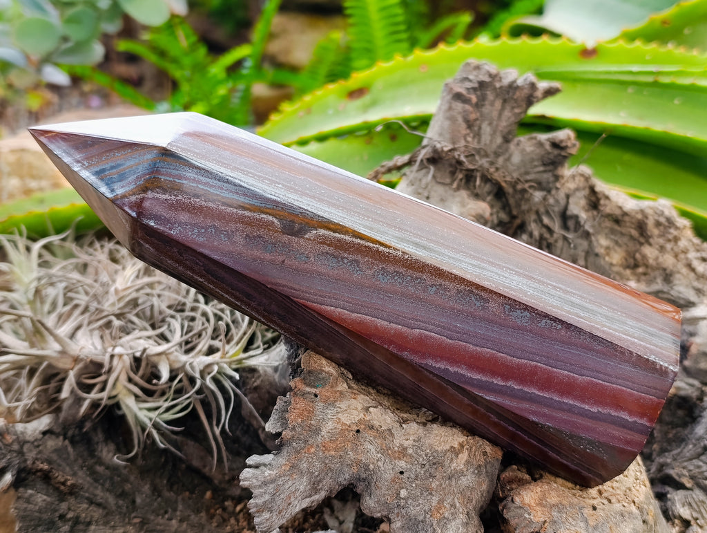 Polished Banded Tiger Iron Tower x 1 From Northern Cape, South Africa - Toprock Gemstones and Minerals 