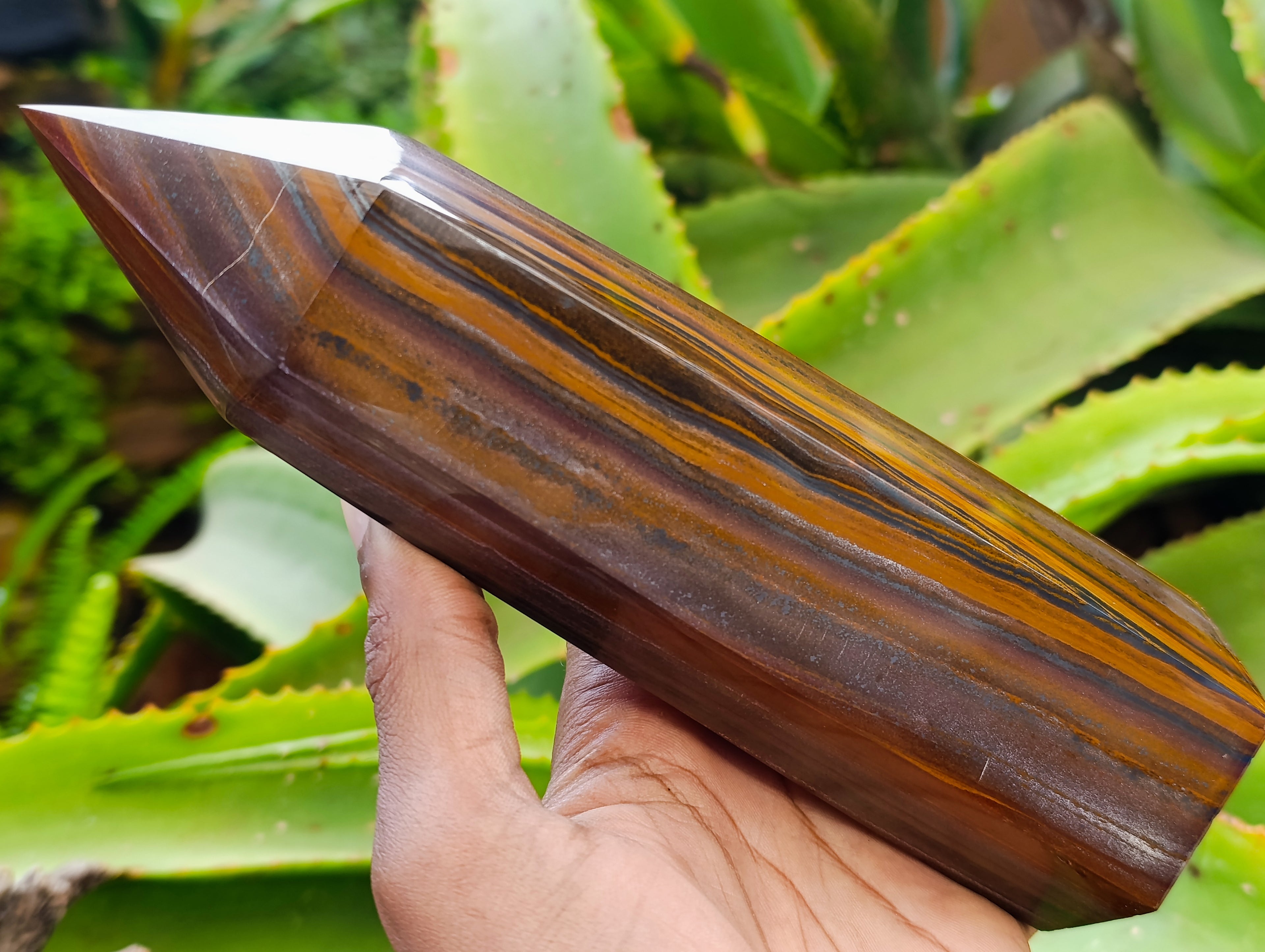 Polished Banded Tiger Iron Tower x 1 From Northern Cape, South Africa - Toprock Gemstones and Minerals 