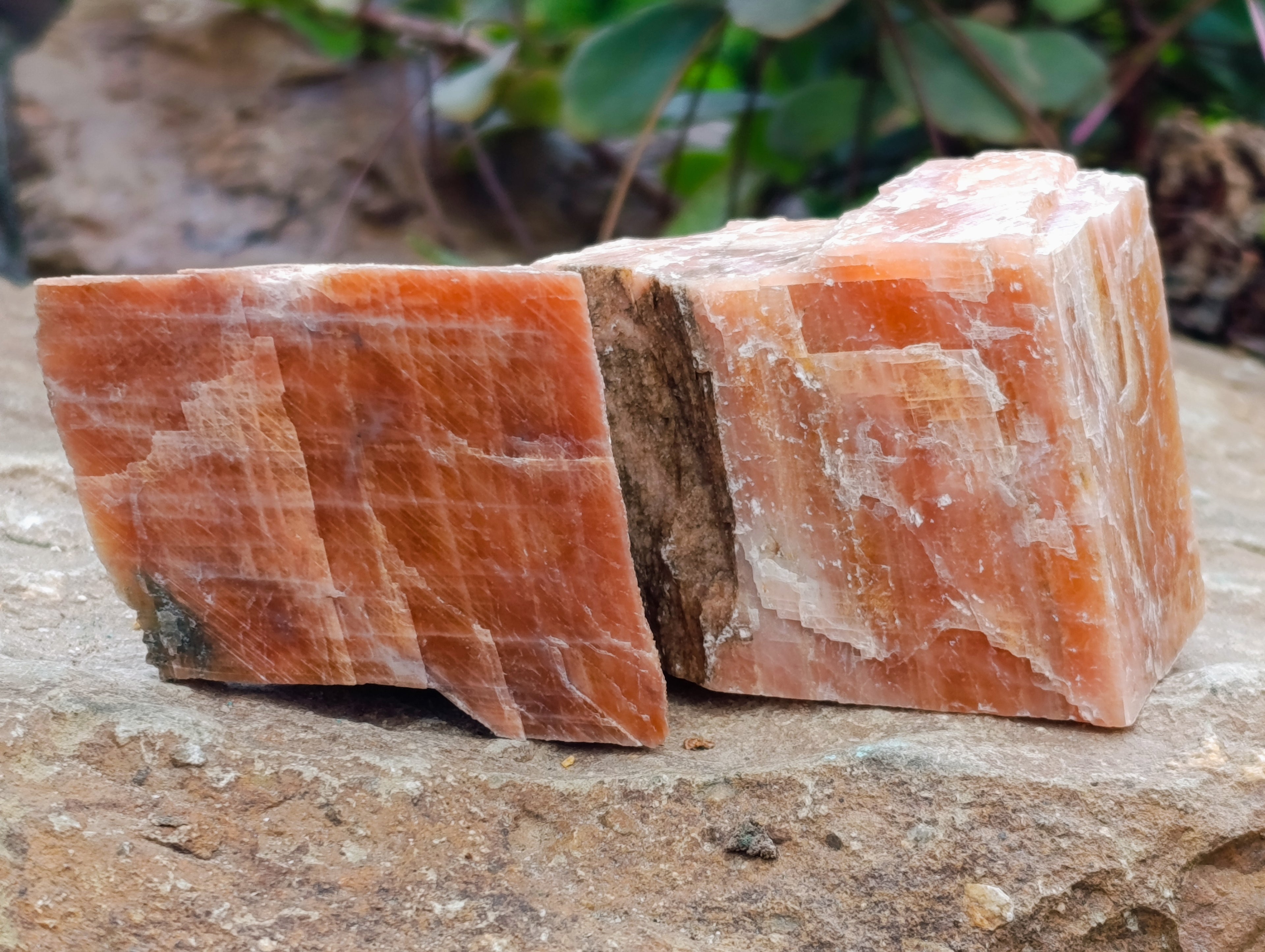 Natural Sunset Orange Calcite Specimens x 12 From Spitzkop, Namibia - Toprock Gemstones and Minerals 
