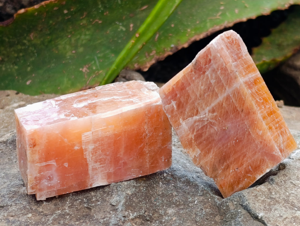 Natural Sunset Orange Calcite Specimens x 12 From Spitzkop, Namibia - Toprock Gemstones and Minerals 