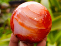 Polished Carnelian Spheres x 4 From Madagascar