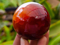 Polished Carnelian Spheres x 4 From Madagascar