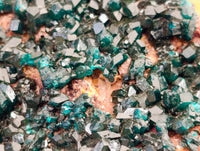 Natural Dioptase On Dolomite Specimens x 2 From Likasi, Congo
