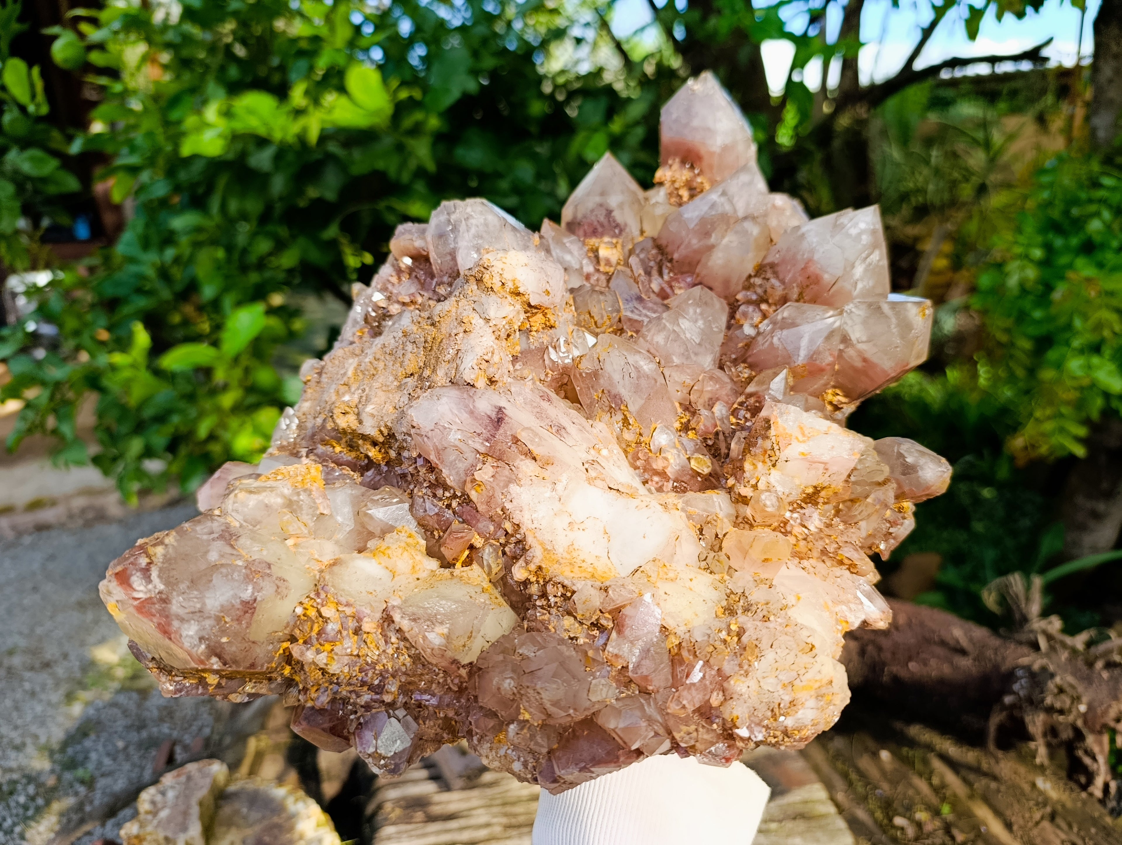 Natural Red Hematoid Quartz Cluster x 1 From Karoi, Zimbabwe - Toprock Gemstones and Minerals 