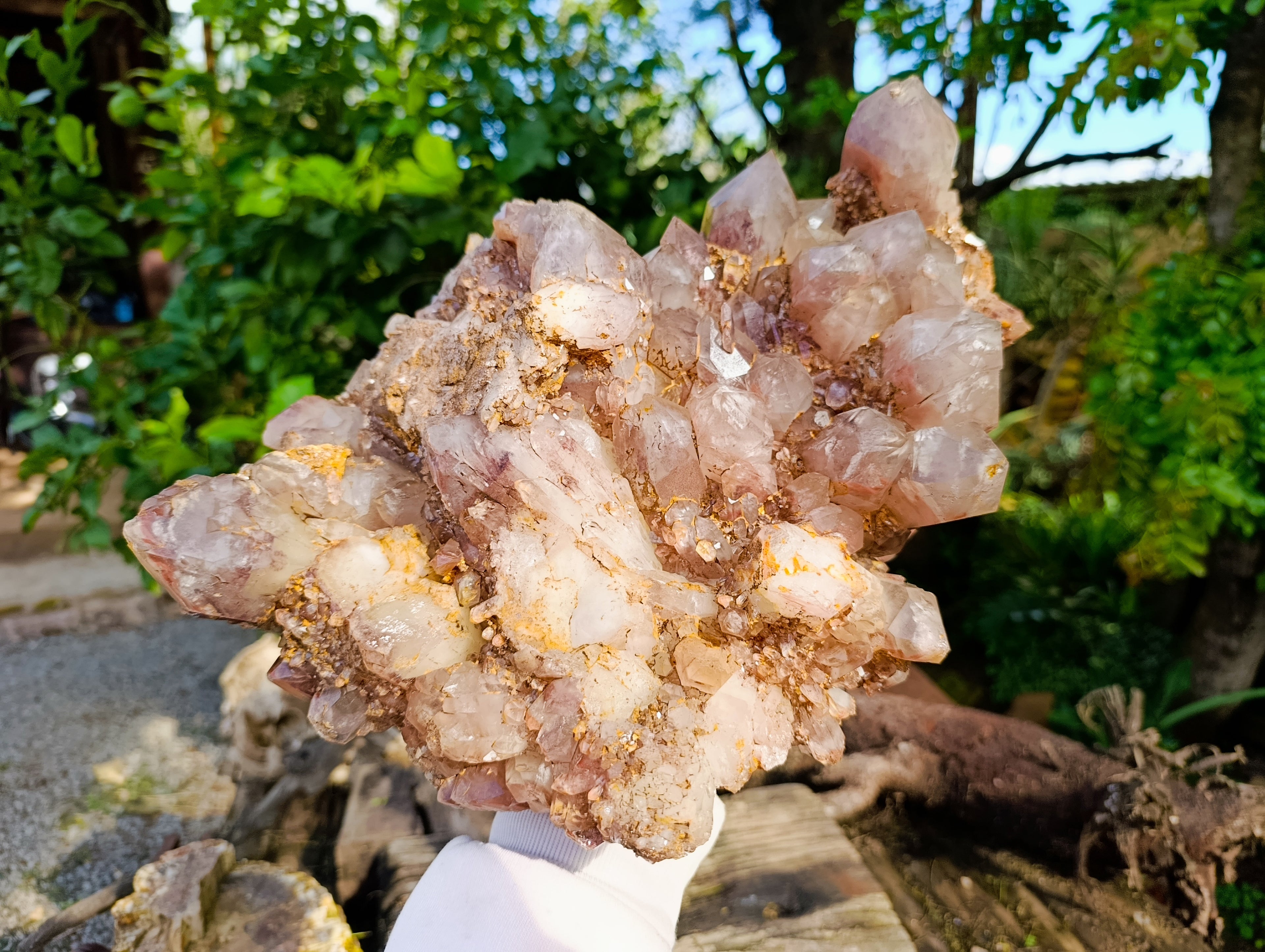 Natural Red Hematoid Quartz Cluster x 1 From Karoi, Zimbabwe - Toprock Gemstones and Minerals 