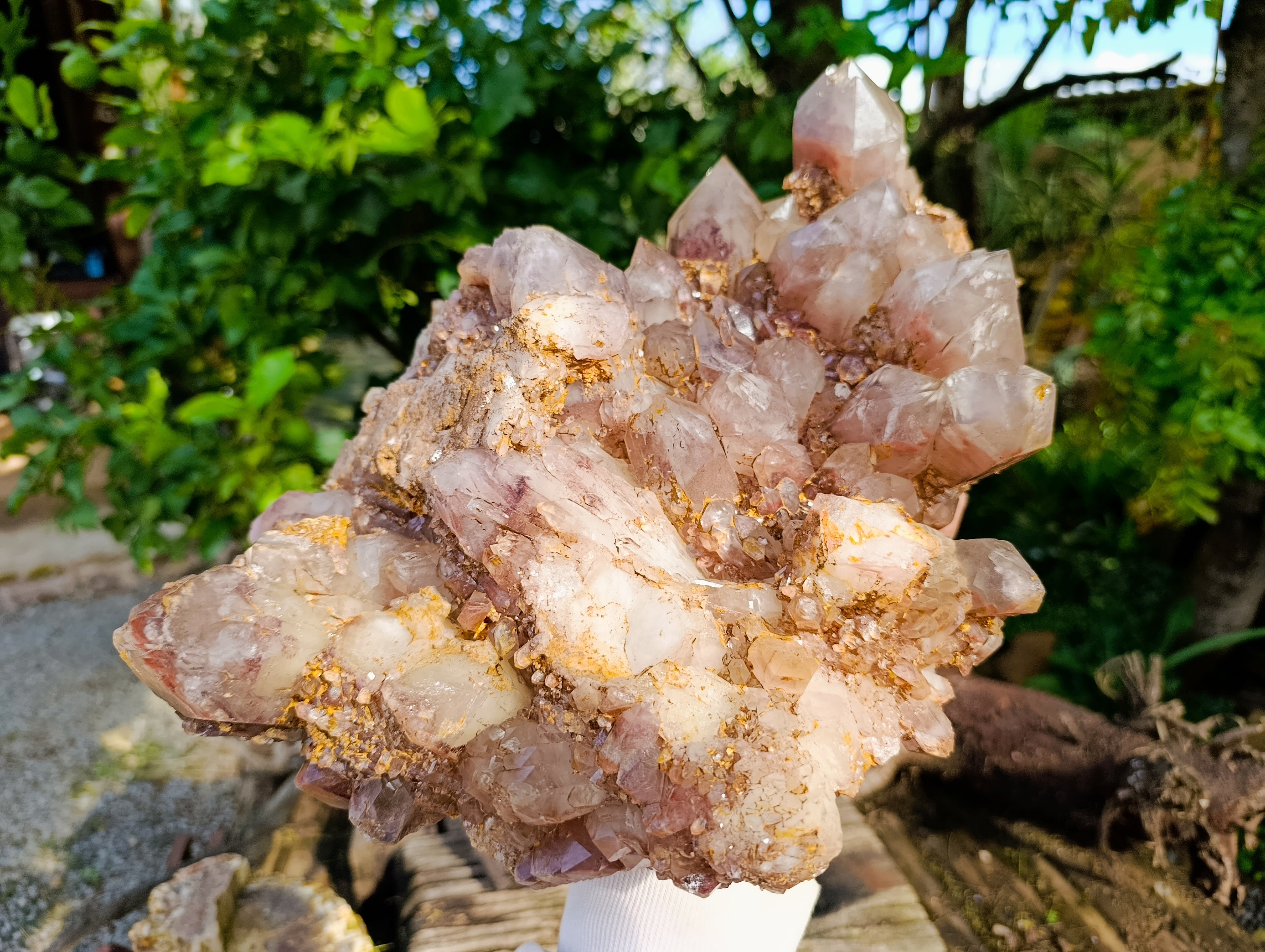 Natural Red Hematoid Quartz Cluster x 1 From Karoi, Zimbabwe - Toprock Gemstones and Minerals 