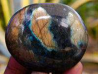 Polished Labradorite Palm Stones x 30 From Tulear, Madagascar