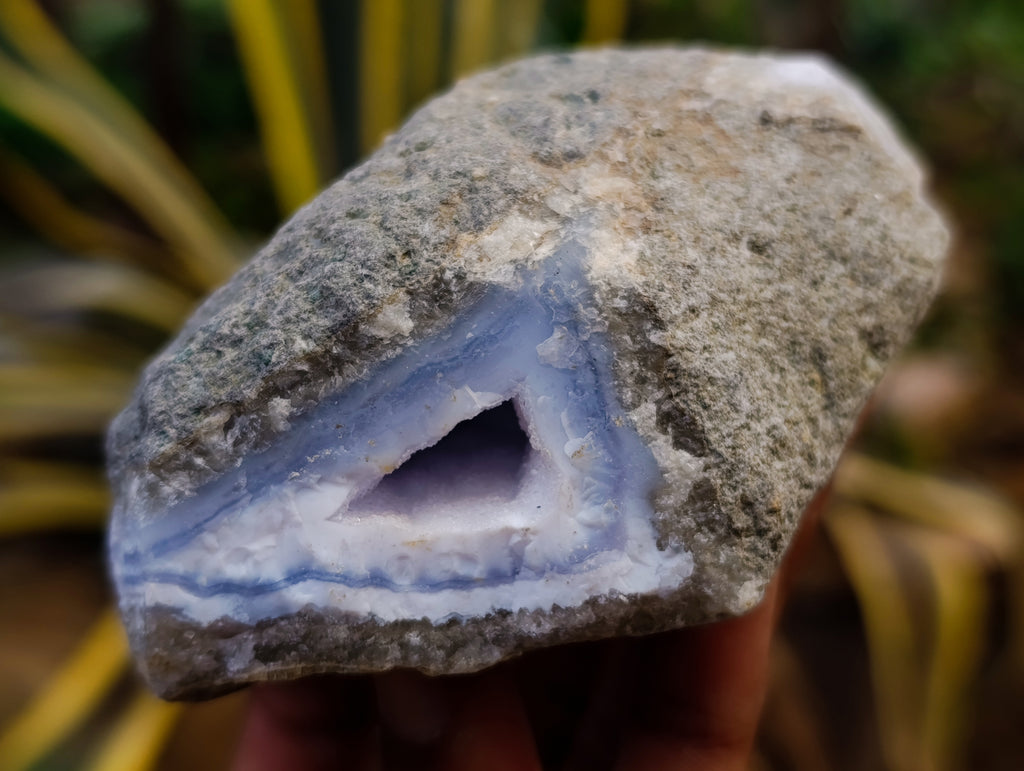 Natural Blue Lace Agate Geode Specimens x 12 From Nsanje, Malawi - Toprock Gemstones and Minerals 