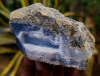 Natural Blue Lace Agate Geode Specimens x 12 From Nsanje, Malawi