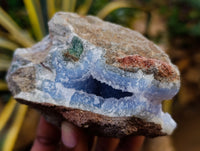 Natural Blue Lace Agate Geode Specimens x 12 From Nsanje, Malawi