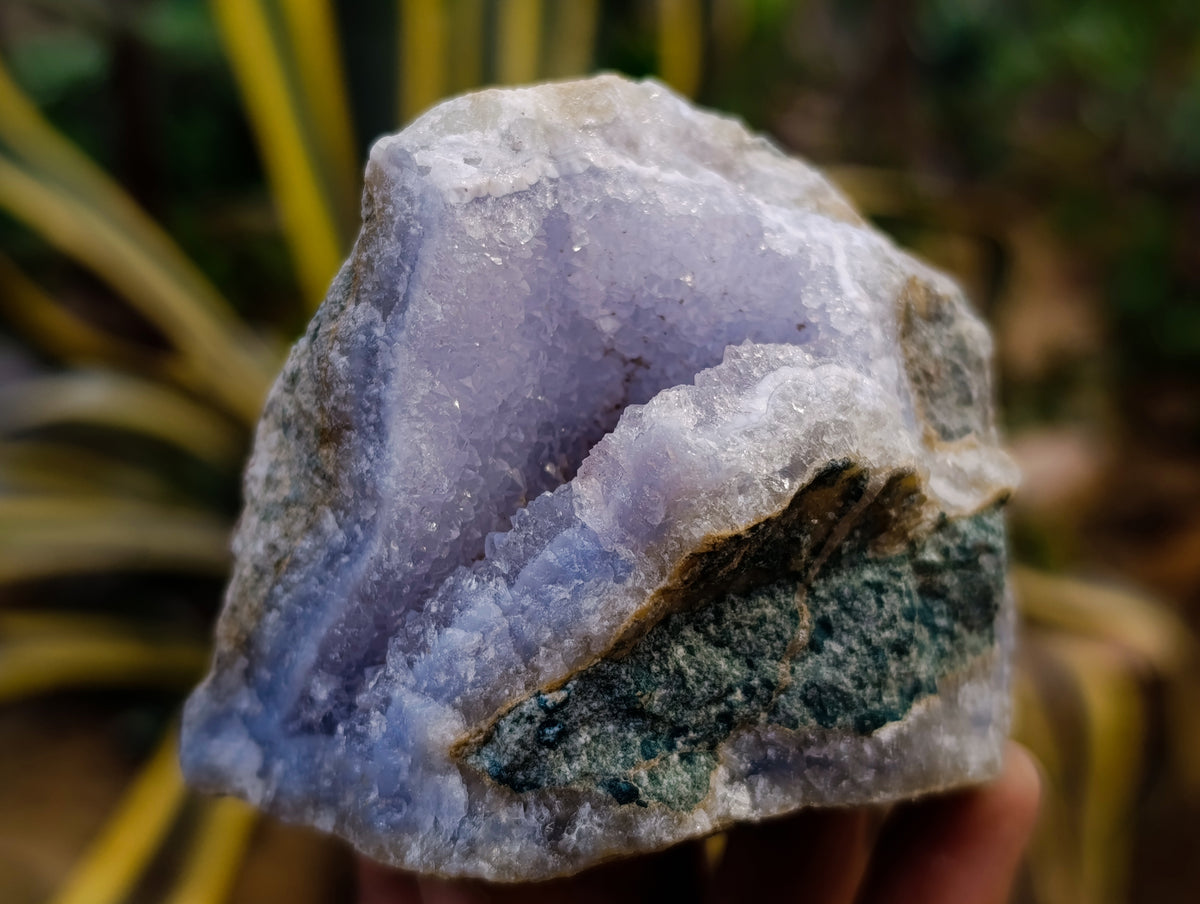 Natural Blue Lace Agate Geode Specimens x 12 From Nsanje, Malawi - Toprock Gemstones and Minerals 