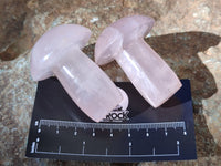 Polished Rose Quartz Mushrooms x 12 From Ambatondrazaka, Madagascar
