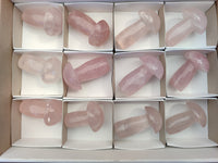 Polished Rose Quartz Mushrooms x 12 From Ambatondrazaka, Madagascar