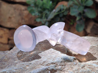 Polished Rose Quartz Mushrooms x 12 From Ambatondrazaka, Madagascar
