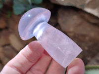 Polished Rose Quartz Mushrooms x 12 From Ambatondrazaka, Madagascar
