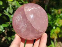 Polished Star Rose Quartz Spheres x 2 From Ambatondrazaka, Madagascar