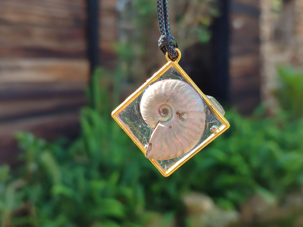 Hand Made Specially Selected Mixed Crystal Pendants - Set in Resin x 6 From Southern Africa - Toprock Gemstones and Minerals 