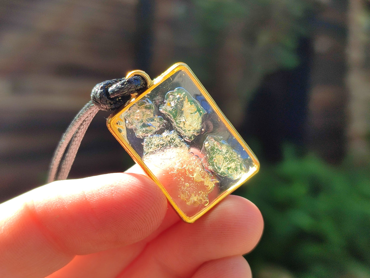 Hand Made Specially Selected Mixed Crystal Pendants - Set in Resin x 6 From Southern Africa - Toprock Gemstones and Minerals 