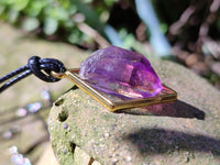 Hand Made Specially Selected Mixed Crystal Pendants - Set in Resin x 6 From Southern Africa