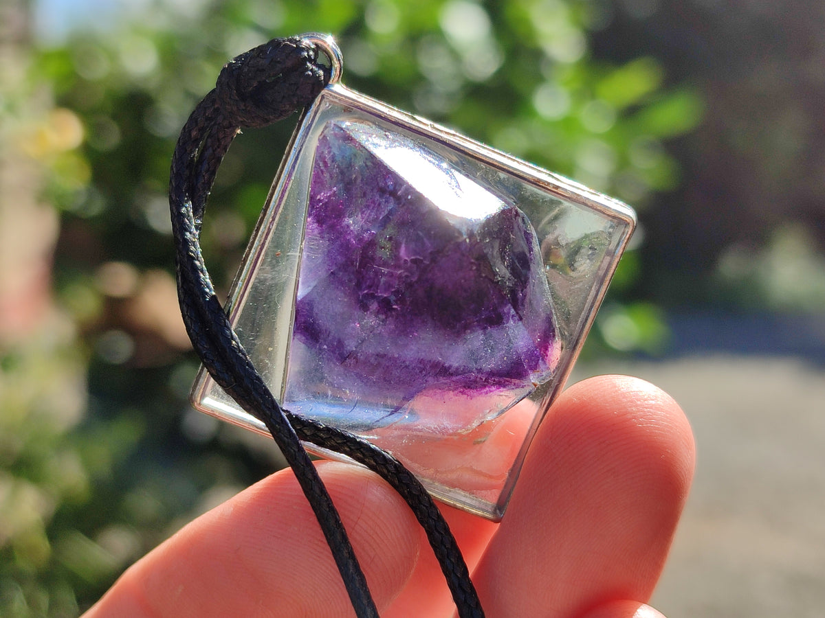 Hand Made Specially Selected Mixed Crystal Pendants - Set in Resin x 6 From Southern Africa - Toprock Gemstones and Minerals 