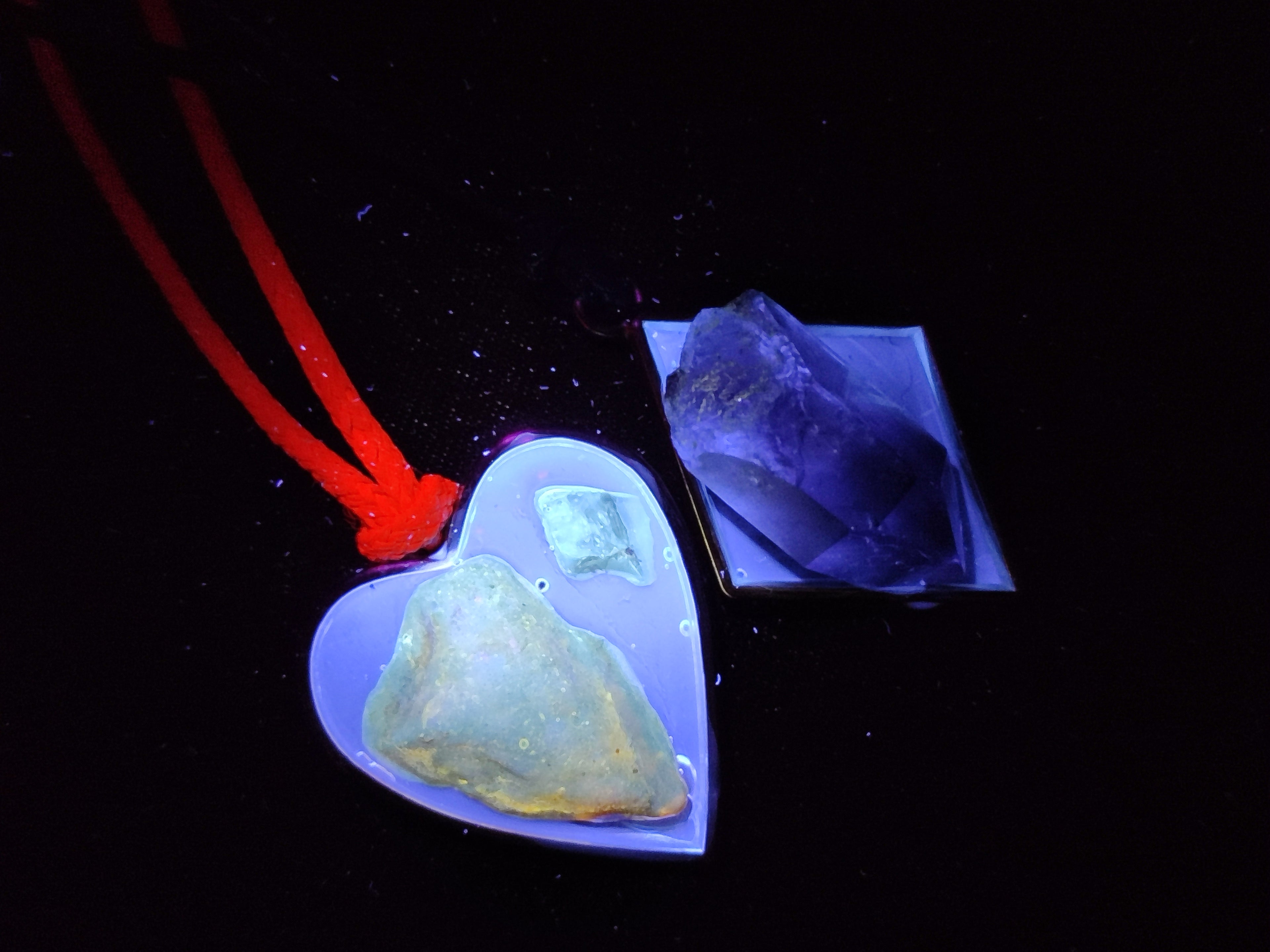 Hand Made Specially Selected Mixed Crystal Pendants - Set in Resin x 6 From Southern Africa - Toprock Gemstones and Minerals 