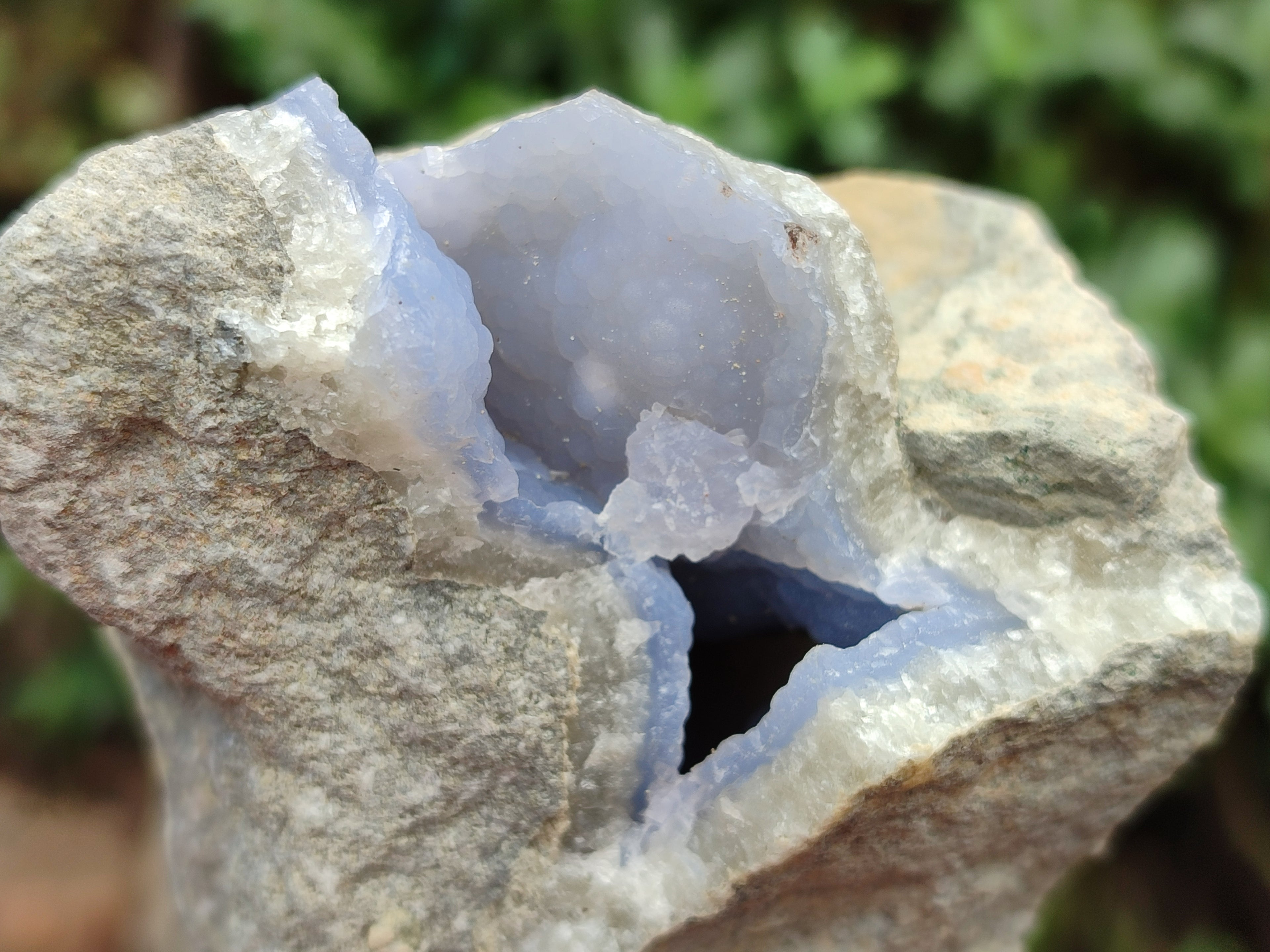 Natural Blue Lace Agate Geode Specimens x 12 From Nsanje, Malawi - Toprock Gemstones and Minerals 