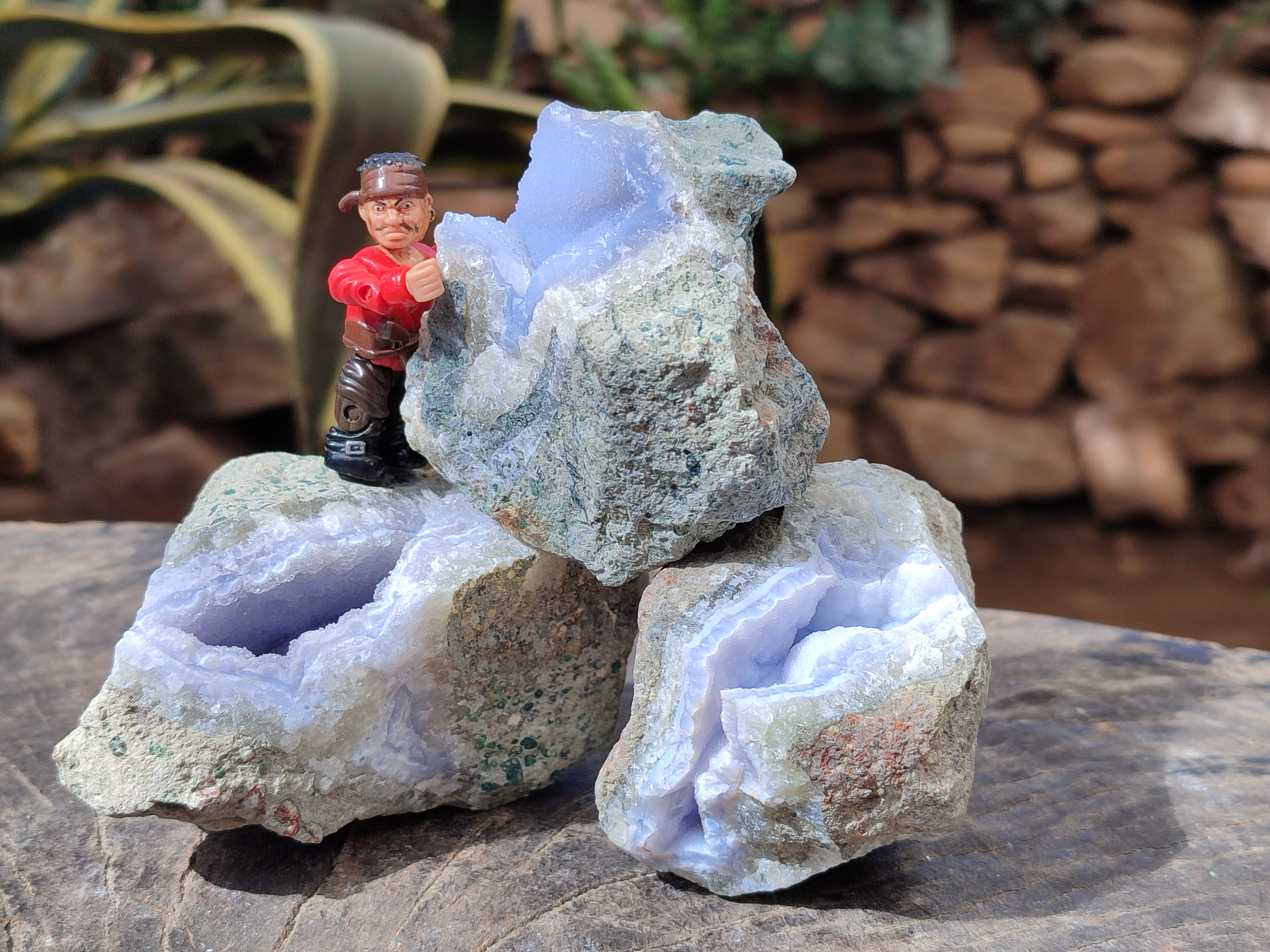 Natural Blue Lace Agate Geode Specimens x 12 From Nsanje, Malawi - Toprock Gemstones and Minerals 