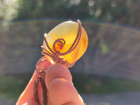 Polished Mixed Copper Wire Wrapped Pendants x 6 From Namibia